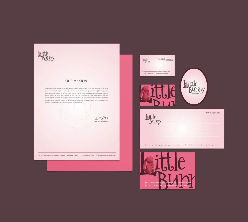 Branding Identity Mock-Up bunny